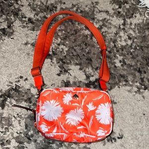 Kate Spade Orange and White Floral Crossbody Bag